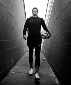 Black And White Tobin Heath Footballer Diamond Paintings