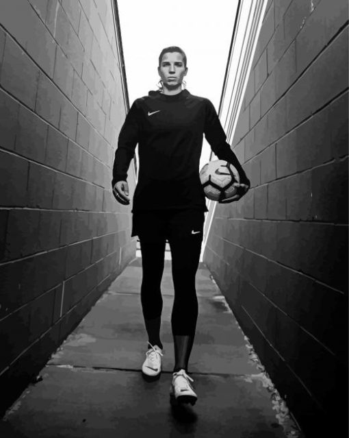 Black And White Tobin Heath Footballer Diamond Paintings