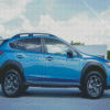 Blue Subaru Crosstrek Side Ciew Diamond Paintings