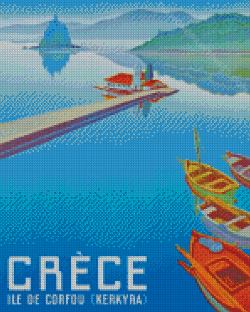 Corfu Poster Diamond Paintings