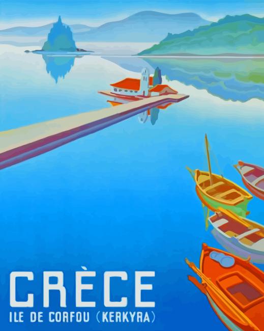 Corfu Poster Diamond Paintings