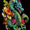 Floral Dragon Diamond Paintings