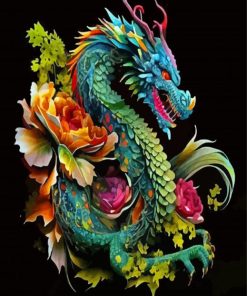 Floral Dragon Diamond Paintings