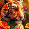 Floral Tiger Diamond Paintings