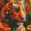 Floral Tiger Diamond Paintings