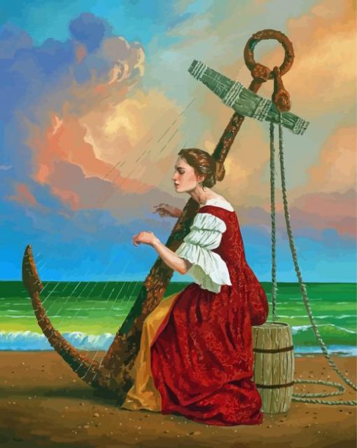 Musician Lady Michael Cheval Absurd Diamond Paintings