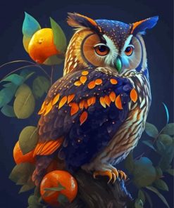 Owl And Oranges Diamond Paintings