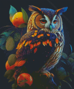 Owl And Oranges Diamond Paintings