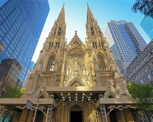 Saint Patricks Cathedral New York Diamond Paintings