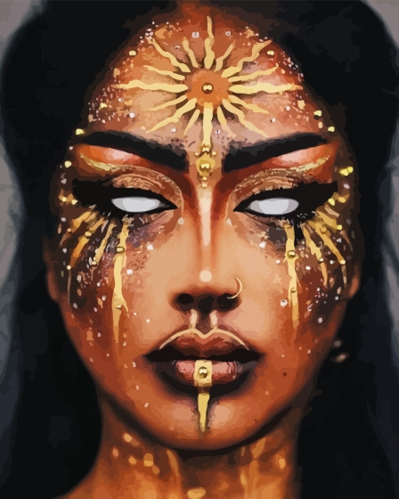 Scary Golden Lady Diamond Paintings