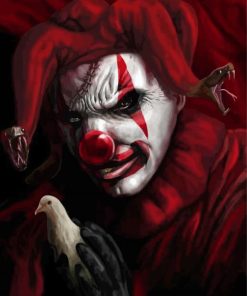 Scary Red Clown Diamond Paintings