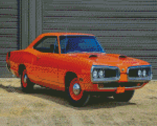 1970 Super Bee Orange Diamond Paintings