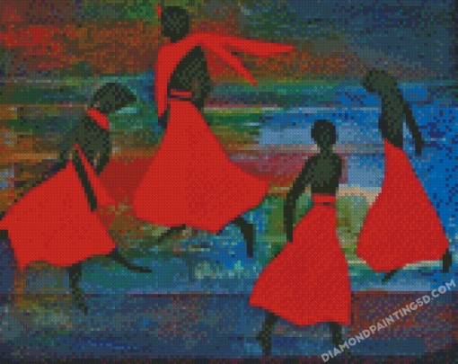 Abstract Black Women Dancing Diamond Paintings