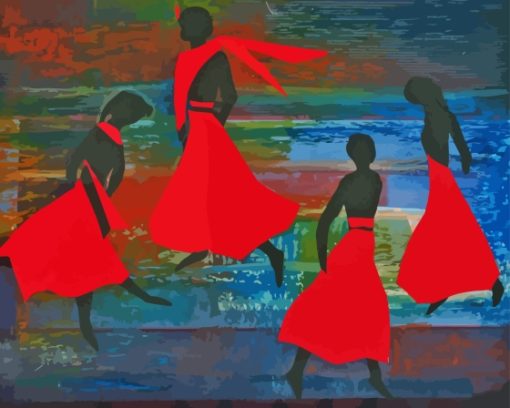 Abstract Black Women Dancing Diamond Paintings