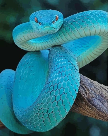 Blue Snake Diamond Paintings