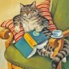 Book Cat Diamond Paintings