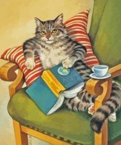 Book Cat Diamond Paintings