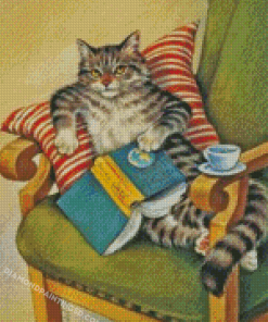 Book Cat Diamond Paintings