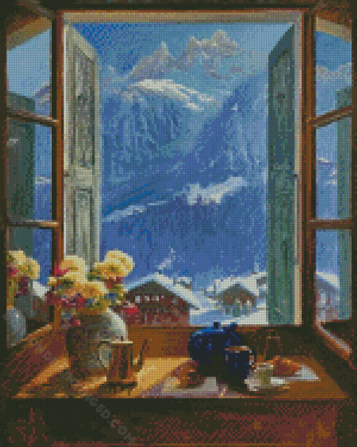 Breakfast In The Alps Art Diamond Paintings