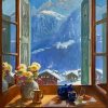 Breakfast In The Alps Art Diamond Paintings