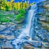 Bridal Veil Rocky Mountains Waterfall Diamond Paintings