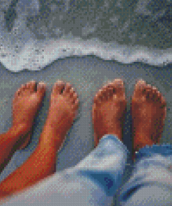 Feet In Water By Seaside Diamond Paintings