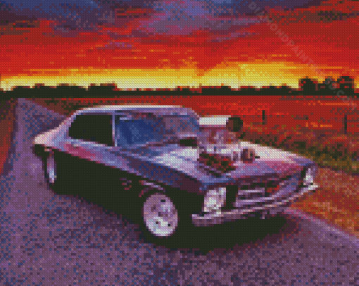 Holden Monaro GTS Car At Sunset Diamond Paintings