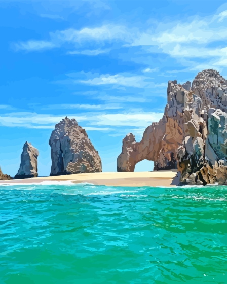 Lovers Beach Cabo San Lucas Diamond Paintings