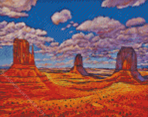 Monumental Johnathan Harris Western Desert Landscape Diamond Paintings