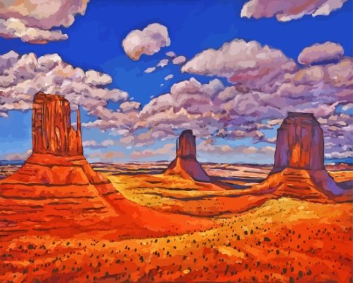 Monumental Johnathan Harris Western Desert Landscape Diamond Paintings