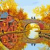 Old Country Bridge In Autumn Diamond Paintings