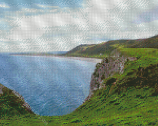 Rhossili Bay Worms Head Wales Diamond Paintings