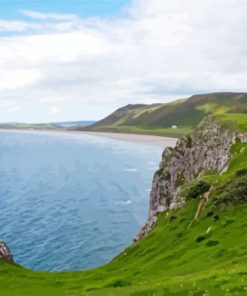 Rhossili Bay Worms Head Wales Diamond Paintings