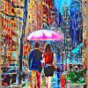 Romantic Walk In The Rain Diamond Paintings