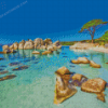 Sardinia Beach Rocks Diamond Paintings