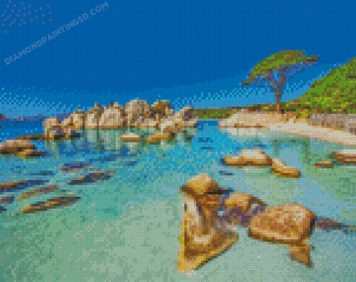 Sardinia Beach Rocks Diamond Paintings