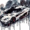 Splatter Koenigsegg Agera Car Diamond Paintings