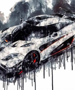 Splatter Koenigsegg Agera Car Diamond Paintings