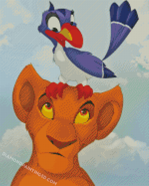 Zazu And Mufasa Diamond Paintings