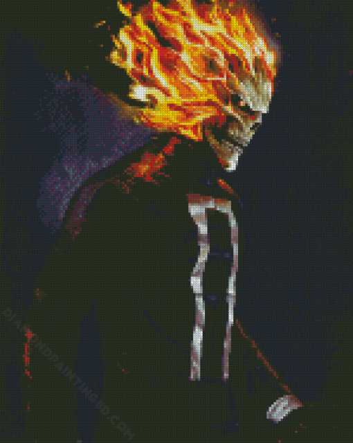 Aesthetic Ghost Rider Motorcycle Diamond Paintings