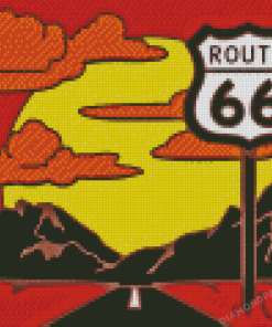 Aesthetic Sunset On Route 66 Diamond Paintings