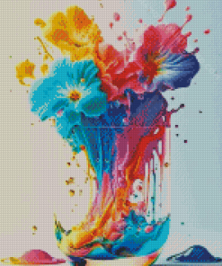 Aesthetic Neon Flowers Diamond Paintings