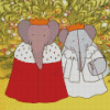 Babar Elephant And Queen Celeste Wedding Diamond Paintings