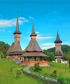 Barsana Monastery Maramures Diamond Paintings