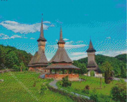 Barsana Monastery Maramures Diamond Paintings