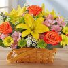 Beautiful Flowers In Basket Diamond Paintings