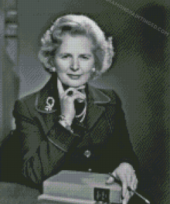 Black And White Margaret Thatcher Diamond Paintings