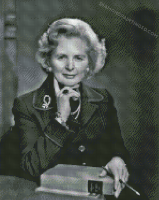 Black And White Margaret Thatcher Diamond Paintings