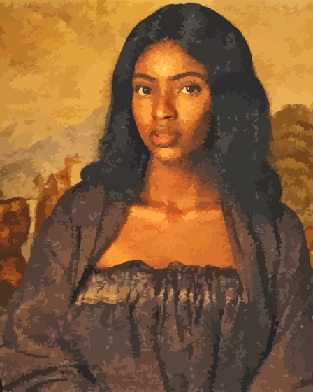 Black Mona Lisa Diamond Paintings