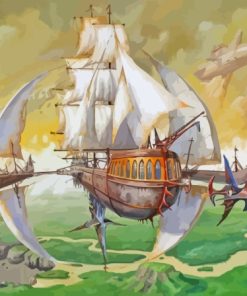 Cool Air Ship Diamond Paintings